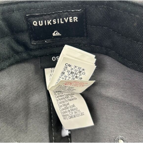 Men's Quicksilver Snapback Cap Hat Gray Quicksilver Logo - Picture 8 of 8